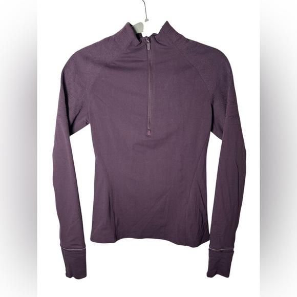 Lululemon Toasty Tech Half Zip Pullover Black Cherry Size 4 - Picture 4 of 9